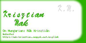 krisztian mak business card