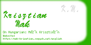 krisztian mak business card